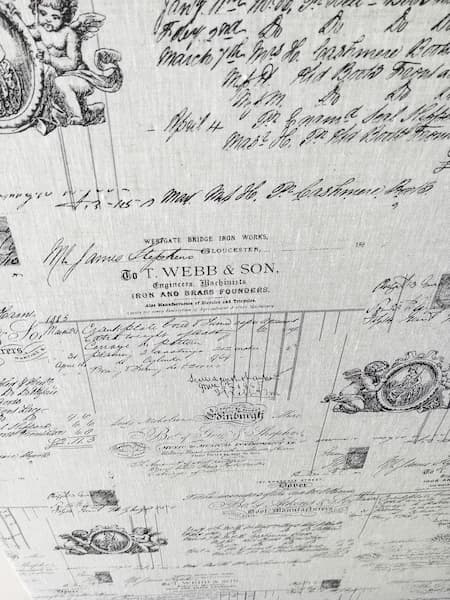 Leinen - Putten - Schrift