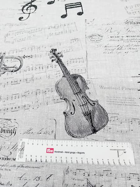 Leinen - Musikinstrumente Noten - Schrift