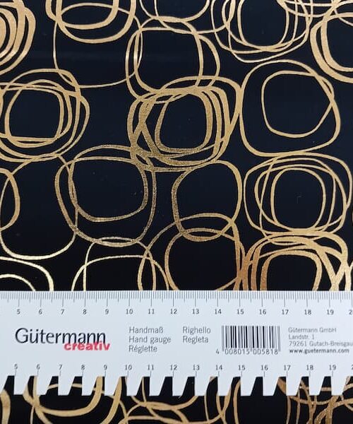 20260703_132857 (1) Patchwork - Meterware - Swafing - Gold auf schwarz