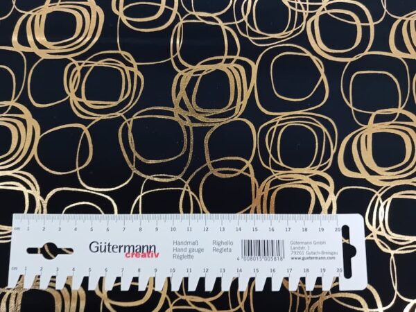 Patchwork - Meterware - Swafing - Gold auf schwarz