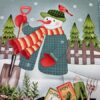 Patchwork - Panel - Gardening Snowmen