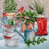 Patchwork - Panel - Gardening Snowmen