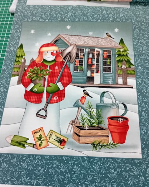 Patchwork - Panel - Gardening Snowmen