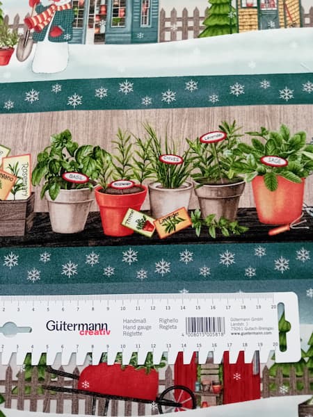 Patchwork - Meterware - Gardening Snowmen