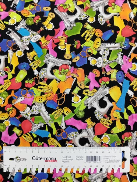 20260729_155127 Loralie Design - Kaleida Sew schwarz - Patchwork - Meterware