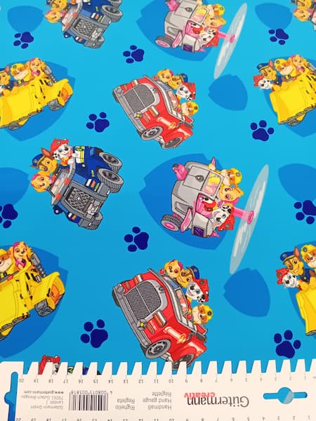20260901_131934 Softshell - Meterware - Kinder - Paw Patrol - blau