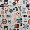 Patchwork - Meterware - Halloween - Hexagon schwarz orange - Happy Haunting