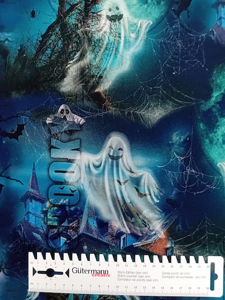 French Terry - Halloween - Geisterhaus -