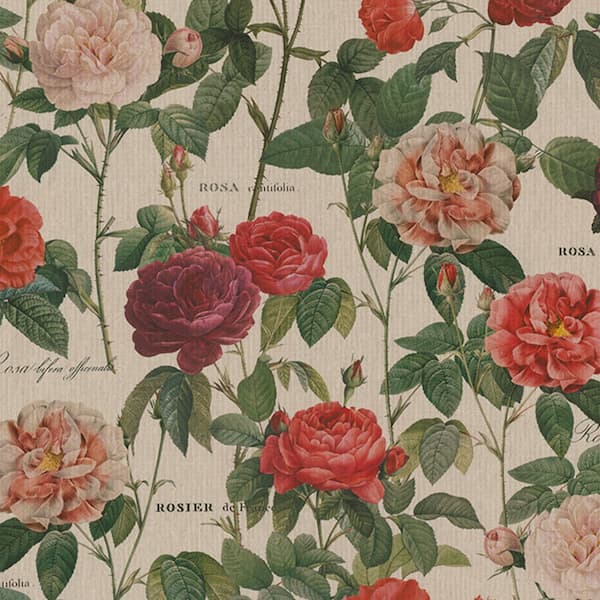 dl5025-150_01 (2) Leinenstrukturstoff - Panama - Meterware - Rosen